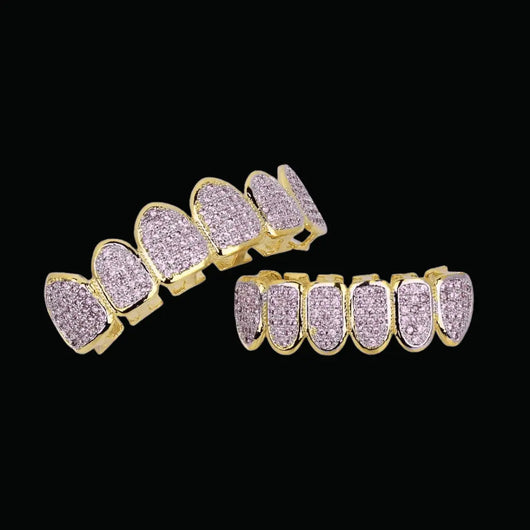 Purple Stones Iced Out Grillz