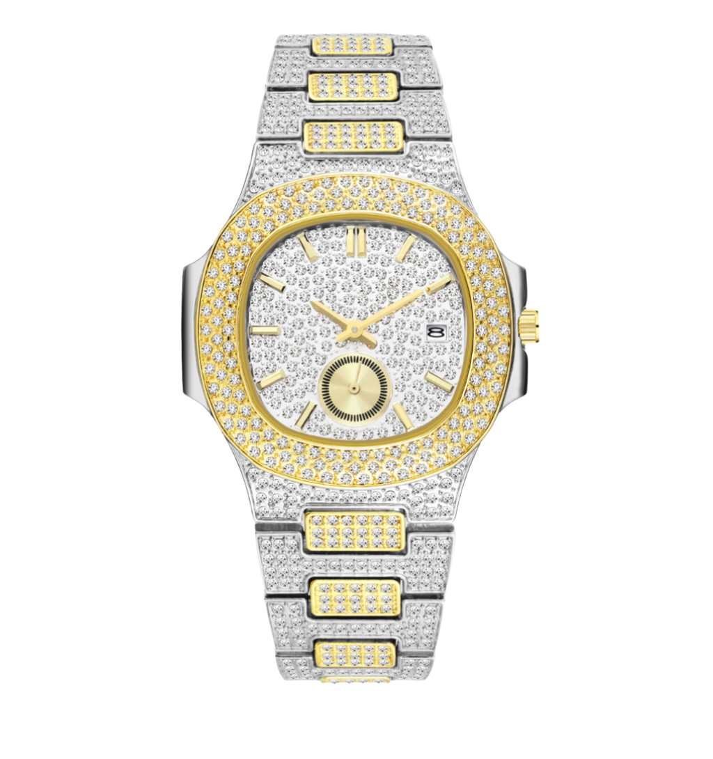 Citrine Iced Out Watch