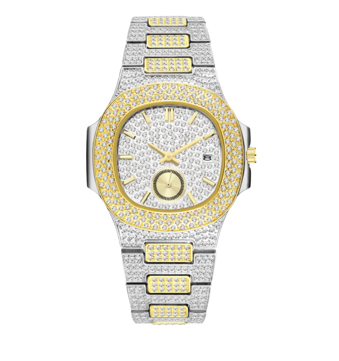 Citrine Iced Out Watch
