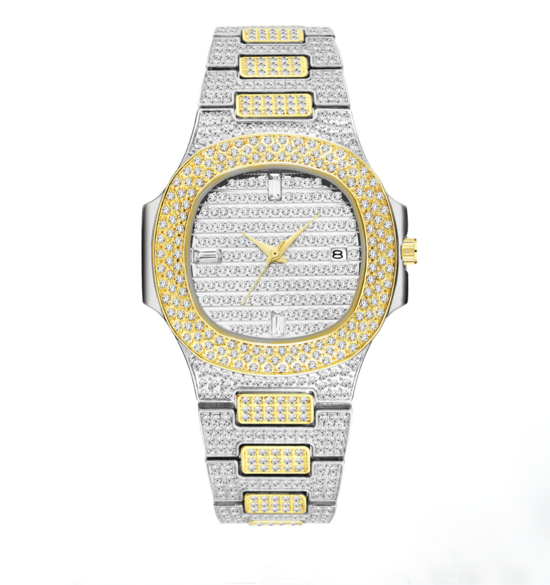 Citrine Iced Out Watch