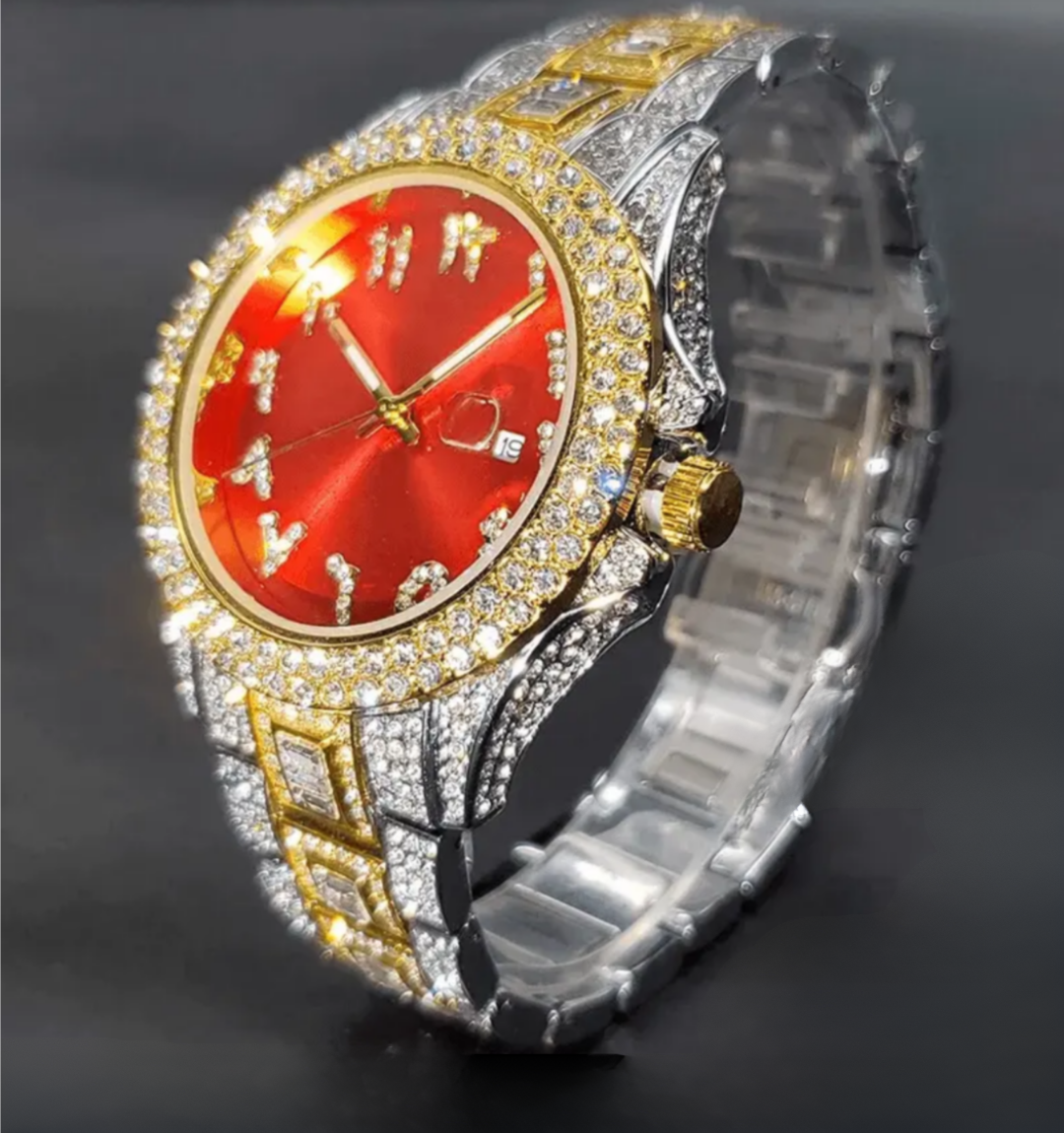 Presidential Arabic Dial Iced Out Watch