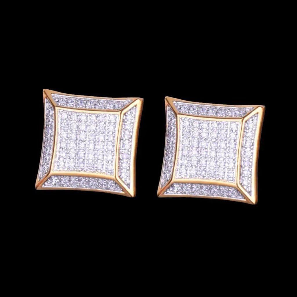 15MM Royale Iced Out Stud Earrings