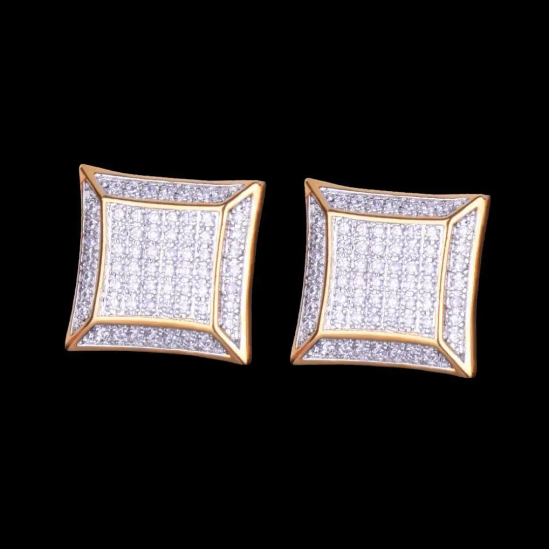 15MM Royale Iced Out Stud Earrings