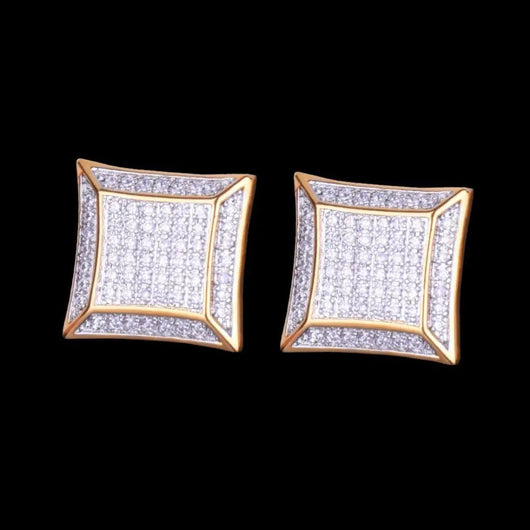 15MM Royale Iced Out Stud Earrings