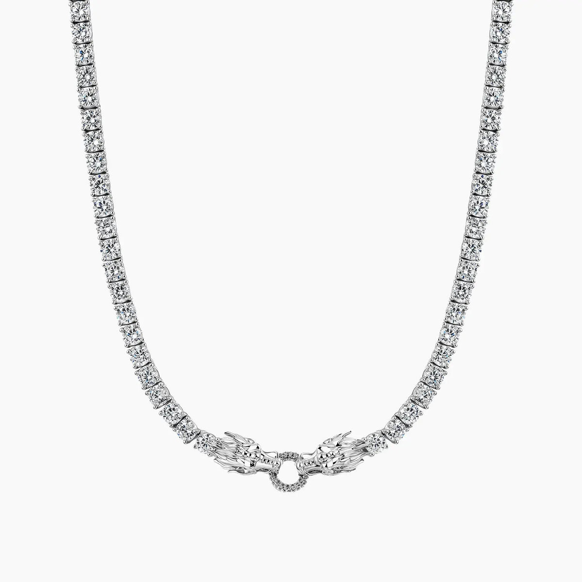 Dragon Eater Tennis Chain - White Gold