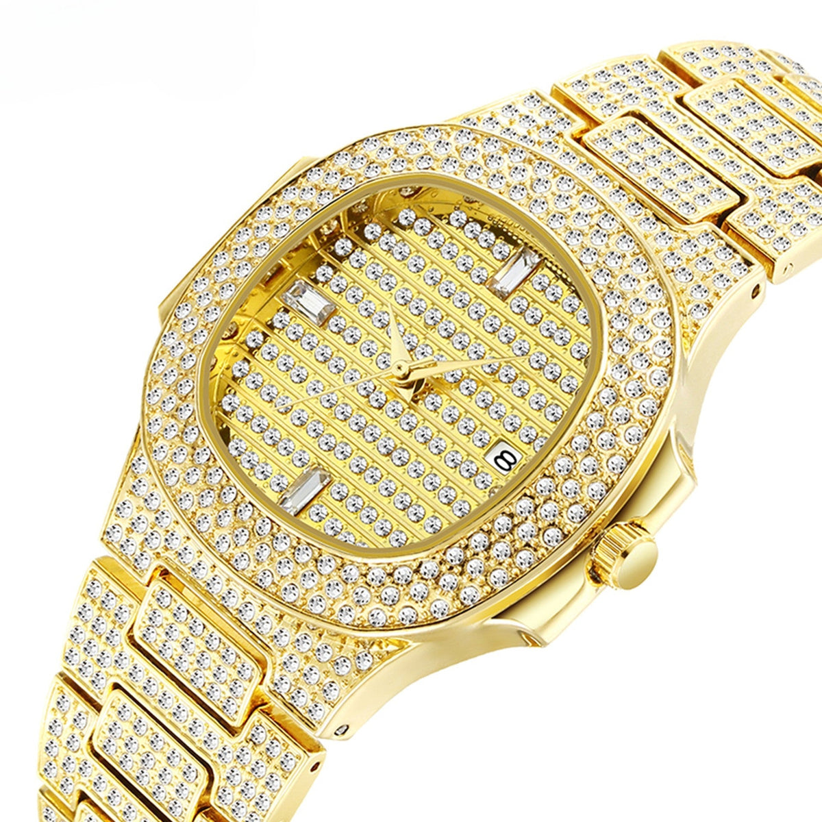 Citrine Iced Out Watch