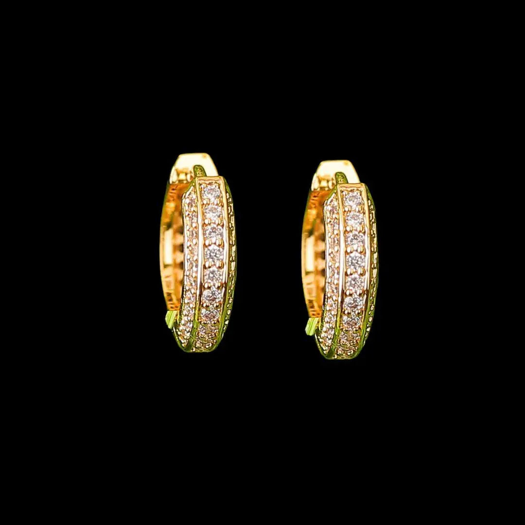 15MM Round Trend Iced Out Stud Earrings