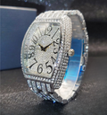 Navette Gold Iced Out Watch