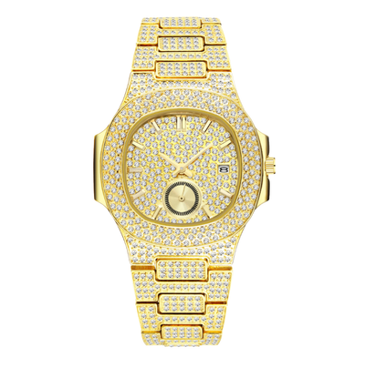 Citrine Iced Out Watch