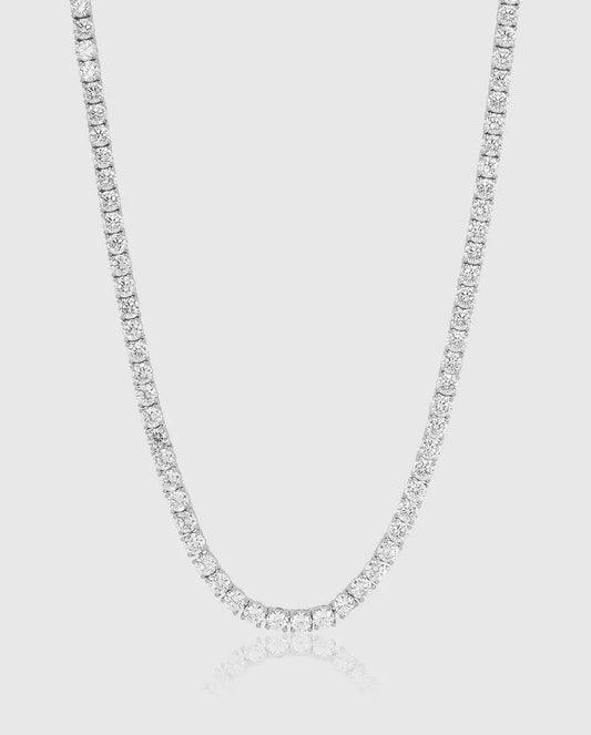 5mm Tennis Chain - White Gold
