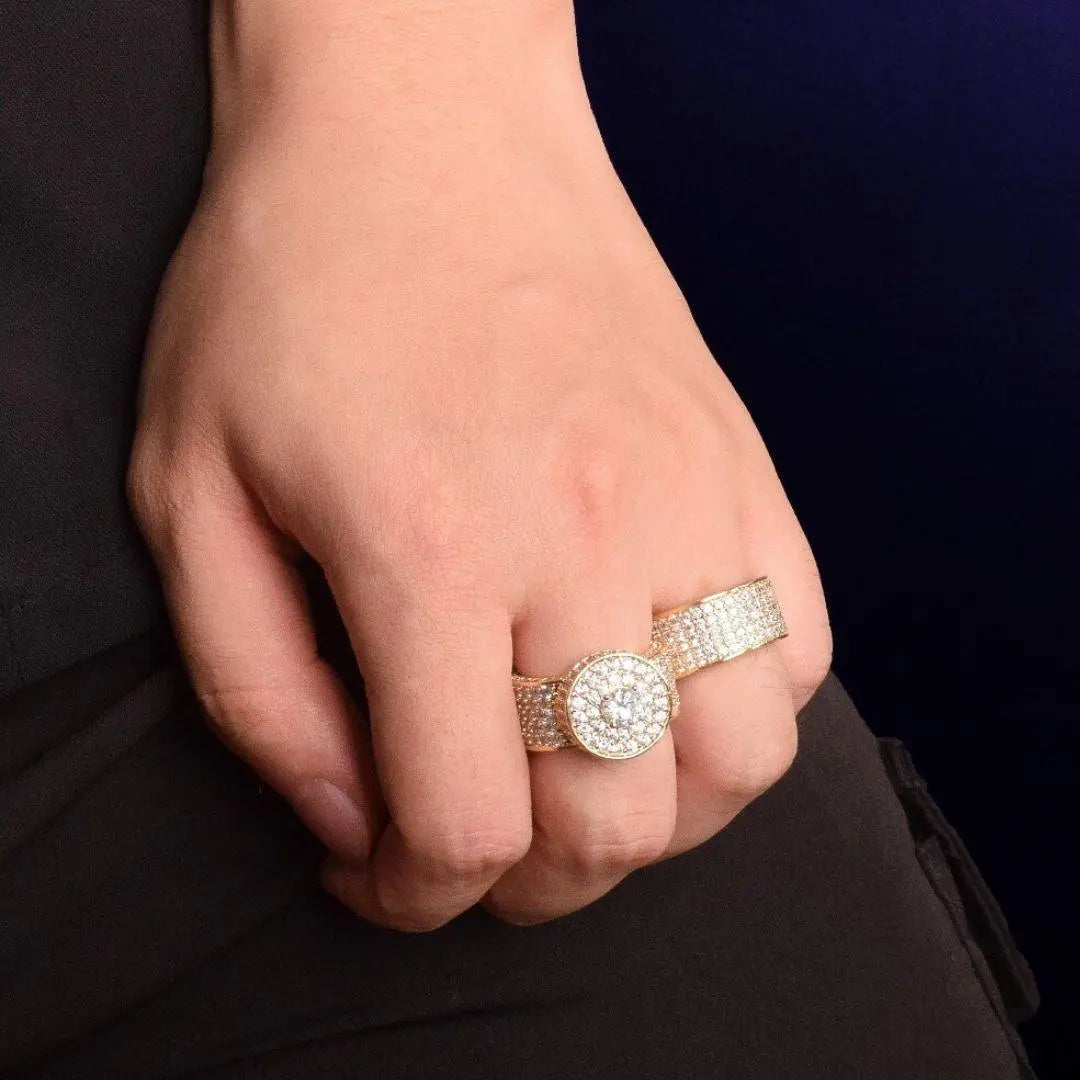 Tennis Cut Round Iced Out Ring