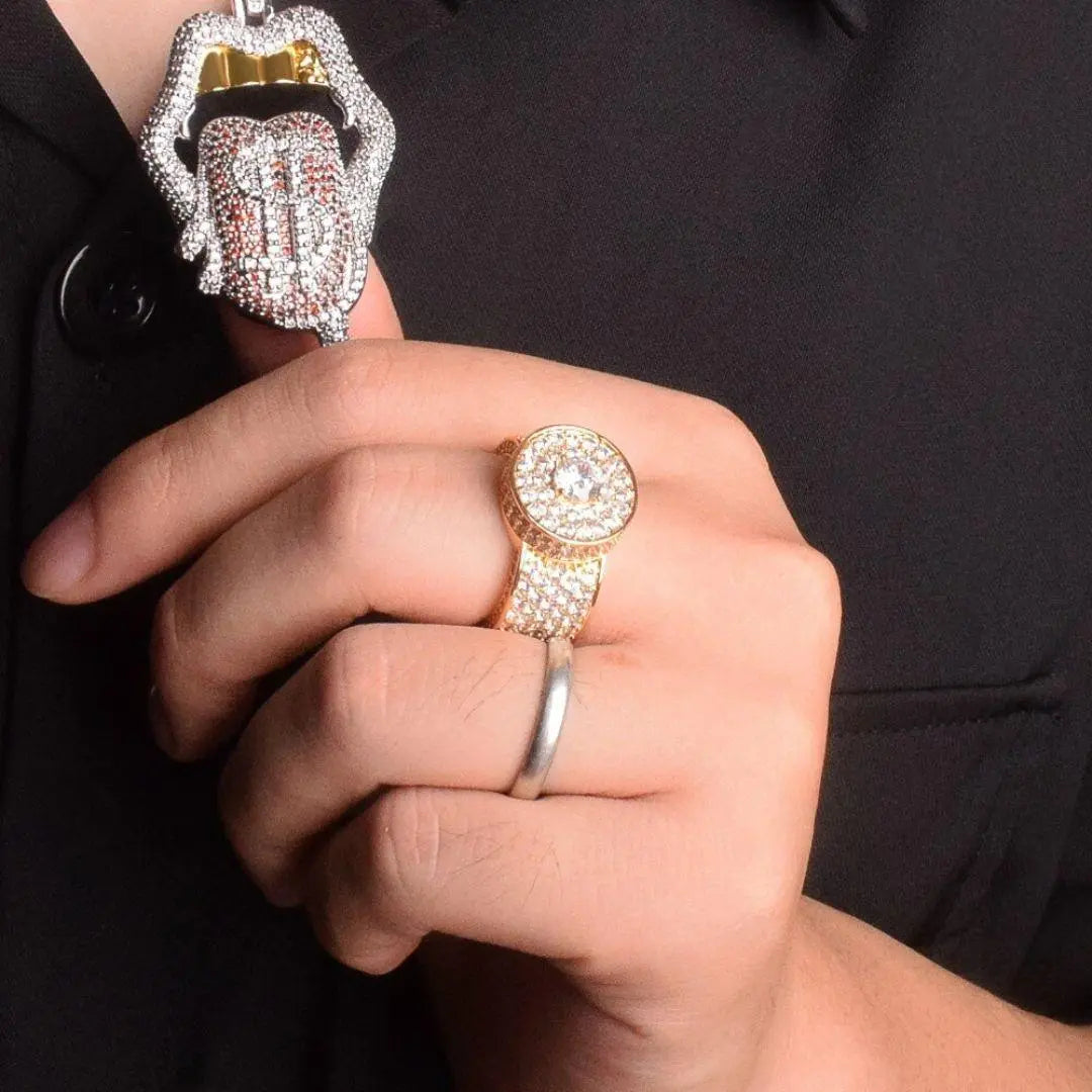 Tennis Cut Round Iced Out Ring