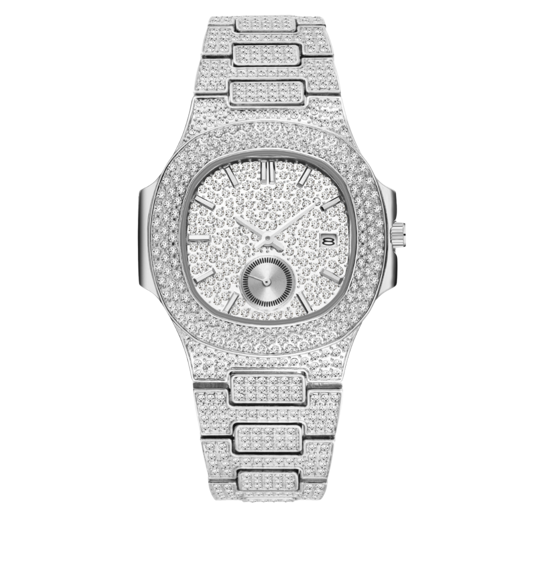 Citrine Iced Out Watch