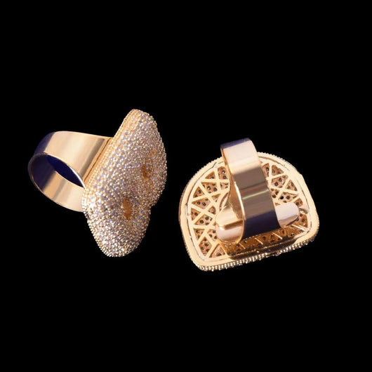 A-Z Initial Custom Letter Iced Out Ring