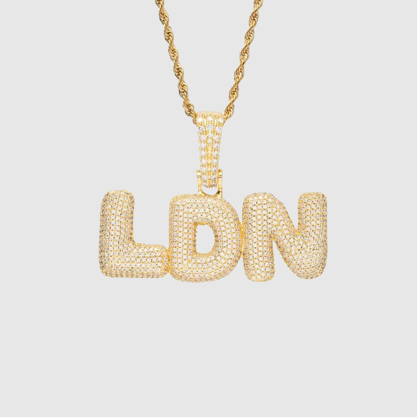 Drippy Bubble Custom Pendant- Gold