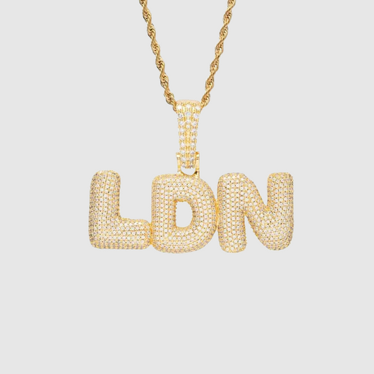 Drippy Bubble Custom Pendant- Gold