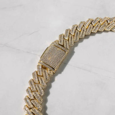 19mm Prong Baguette Cuban Chain