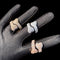 Double Heart Iced Out Ring