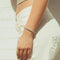 7mm Clustered Tennis Bracelet - White Gold