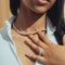 7mm Clustered Tennis Chain - Gold