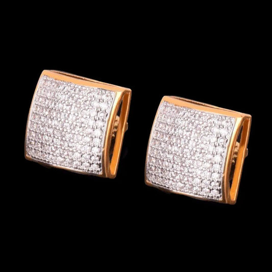 12MM Umbrella Iced Out Stud Earrings
