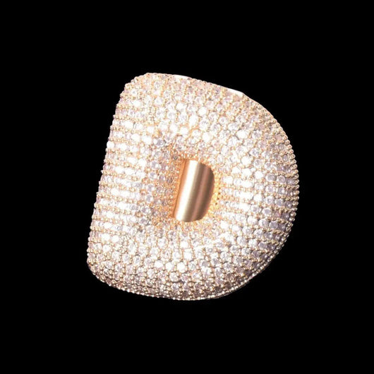 A-Z Initial Custom Letter Iced Out Ring
