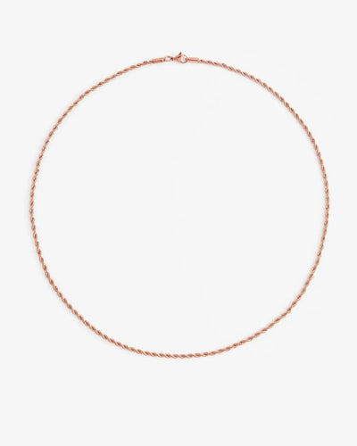 3mm Rope Chain - Rose Gold