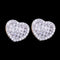 14MM Tennis Heart Iced Out Stud Earrings
