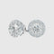 HALO STUD EARRINGS 2.4CTW - White Gold Vermeil