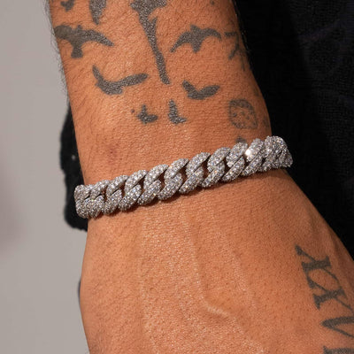 9mm Iced Cuban Link Bracelet