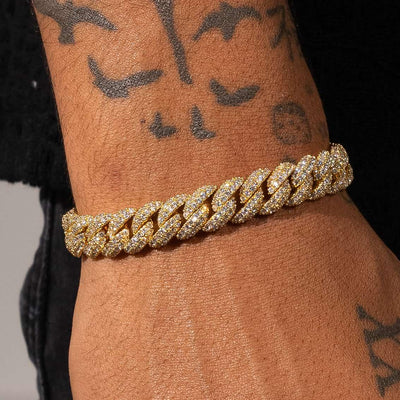 9mm Iced Cuban Link Bracelet