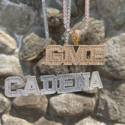 Baguette VVS Custom Letter Pendant - White Gold