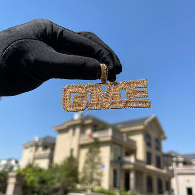 Baguette Custom Letter Pendant - Gold