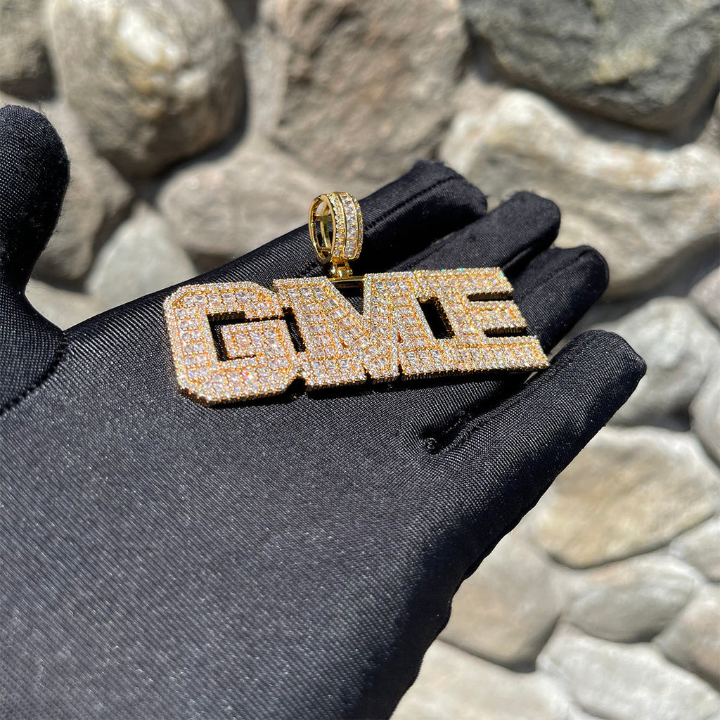 Baguette Custom Letter Pendant - Gold