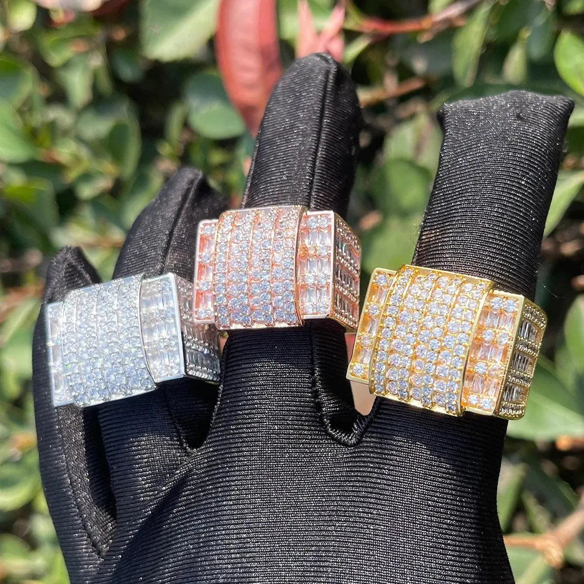 Bricks Iced Out Ring