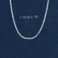 Blue Moissanite Tennis Chain - Gold Vermeil