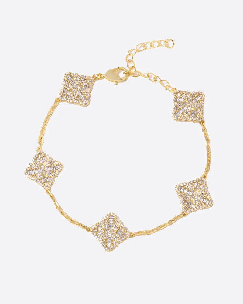 Iced Clover Bracelet