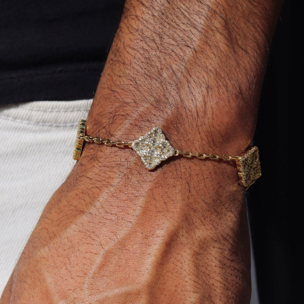 Iced Clover Bracelet