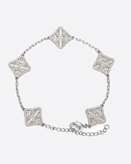 Iced Clover Bracelet