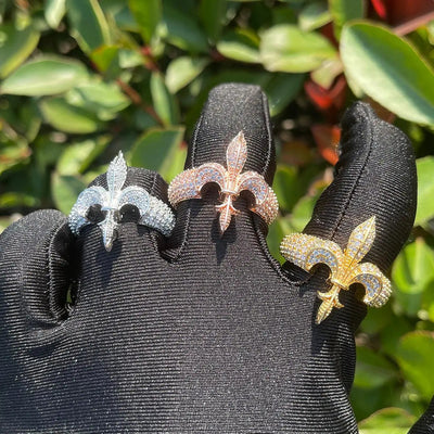 The Fleur De Lys Iced Out Ring