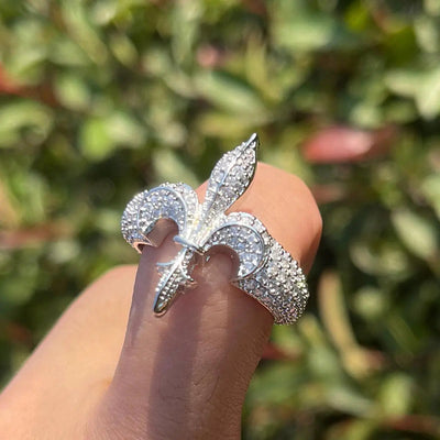 The Fleur De Lys Iced Out Ring