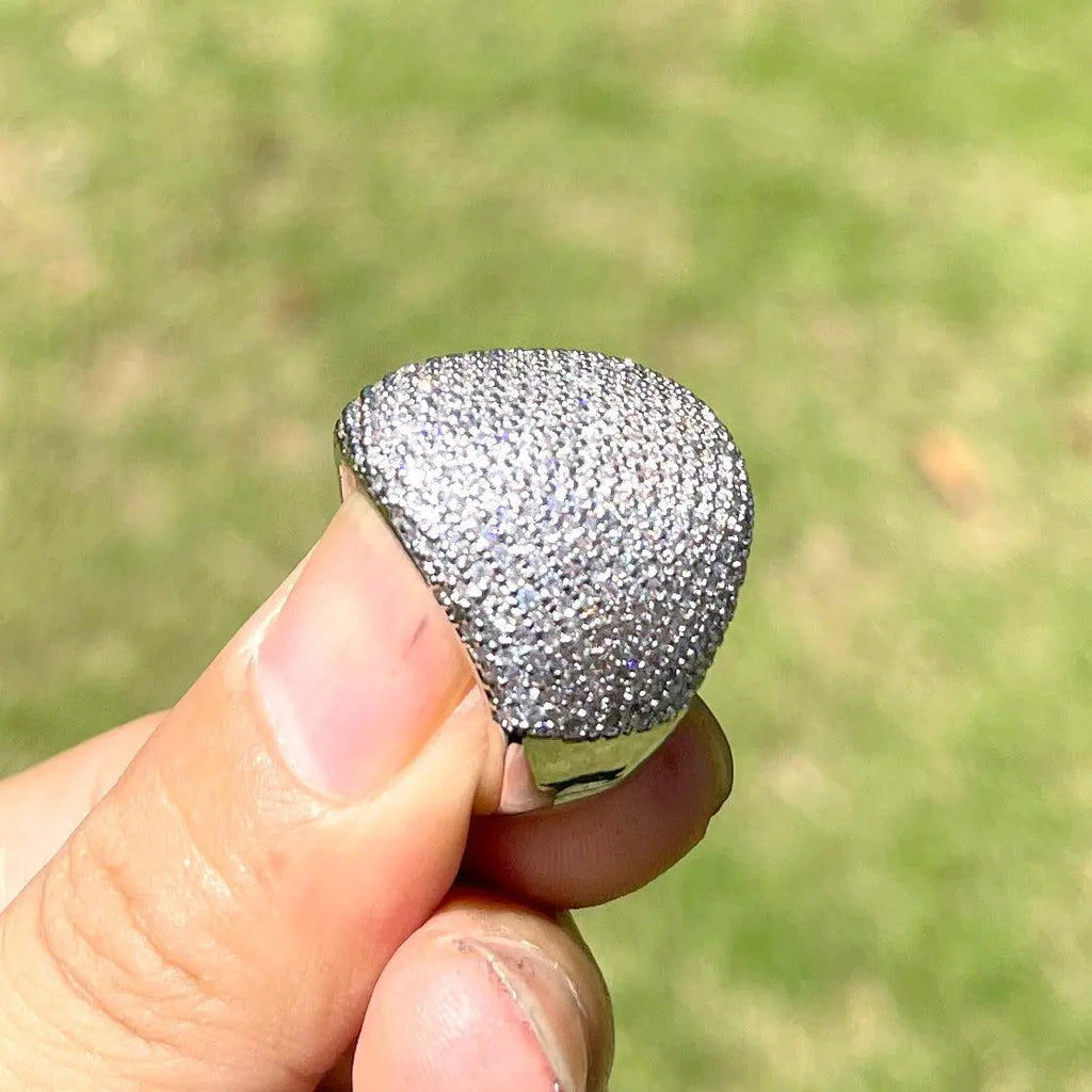 Bold Round Iced Out Ring