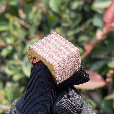 Diamond Rows Iced Out Ring