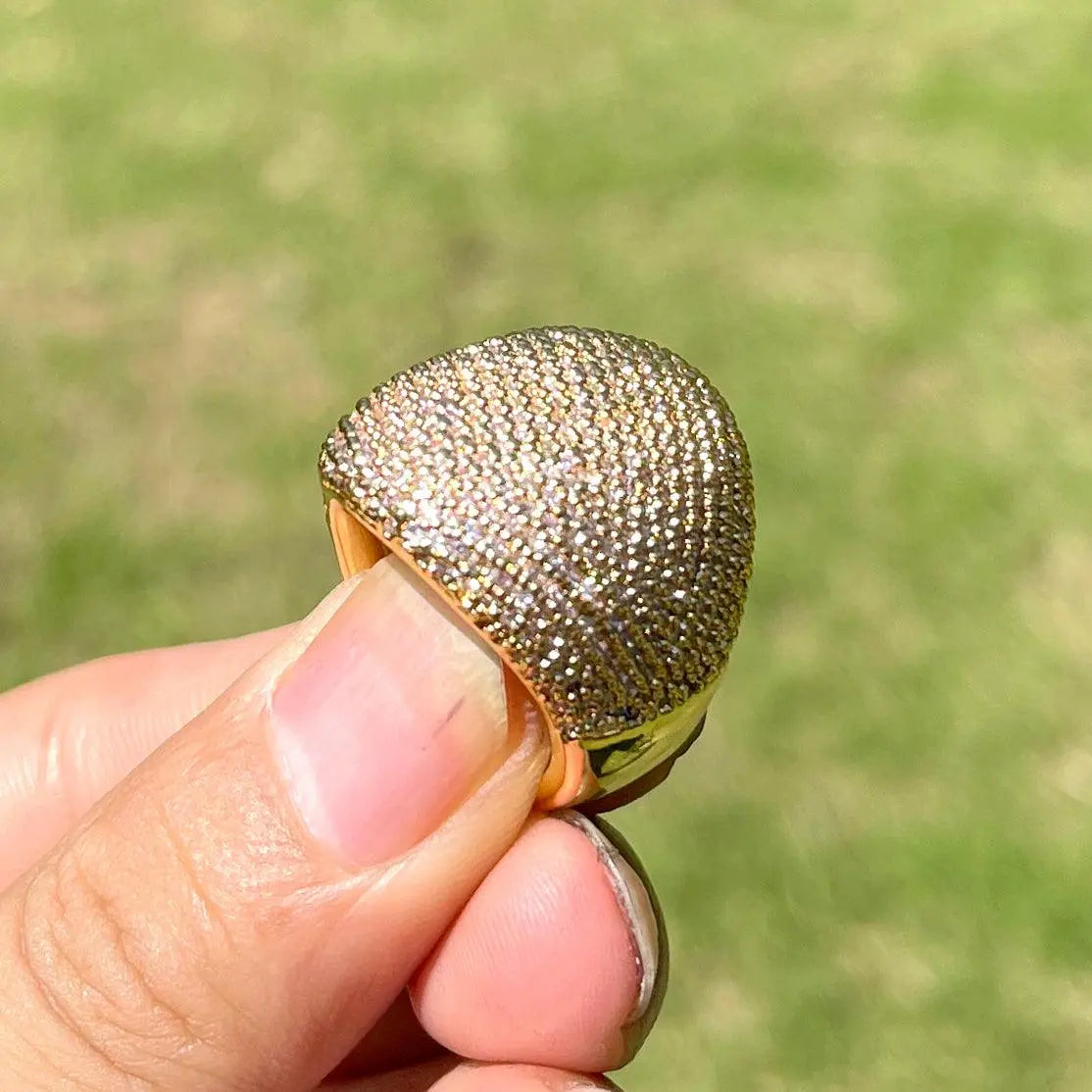 Bold Round Iced Out Ring