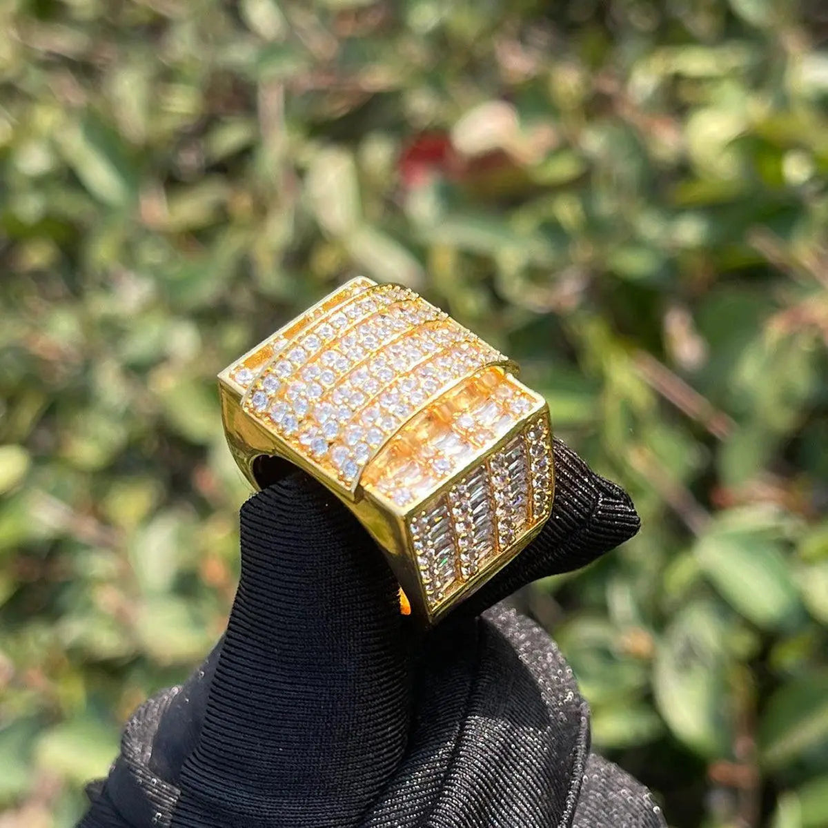 Bricks Iced Out Ring