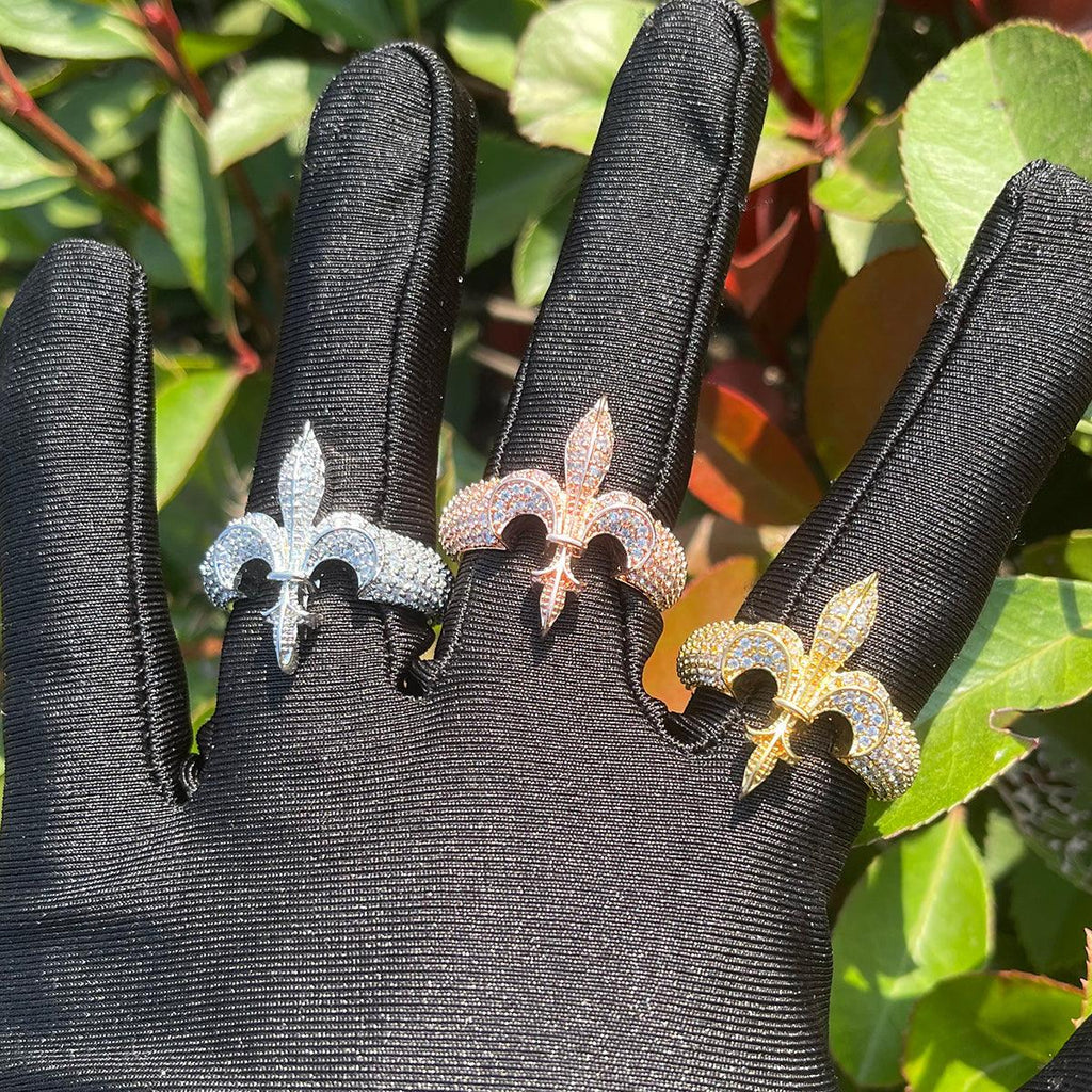 The Fleur De Lys Iced Out Ring