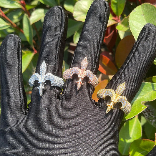 The Fleur De Lys Iced Out Ring