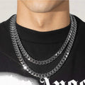 10MM CUBAN CHAIN - WHITE GOLD