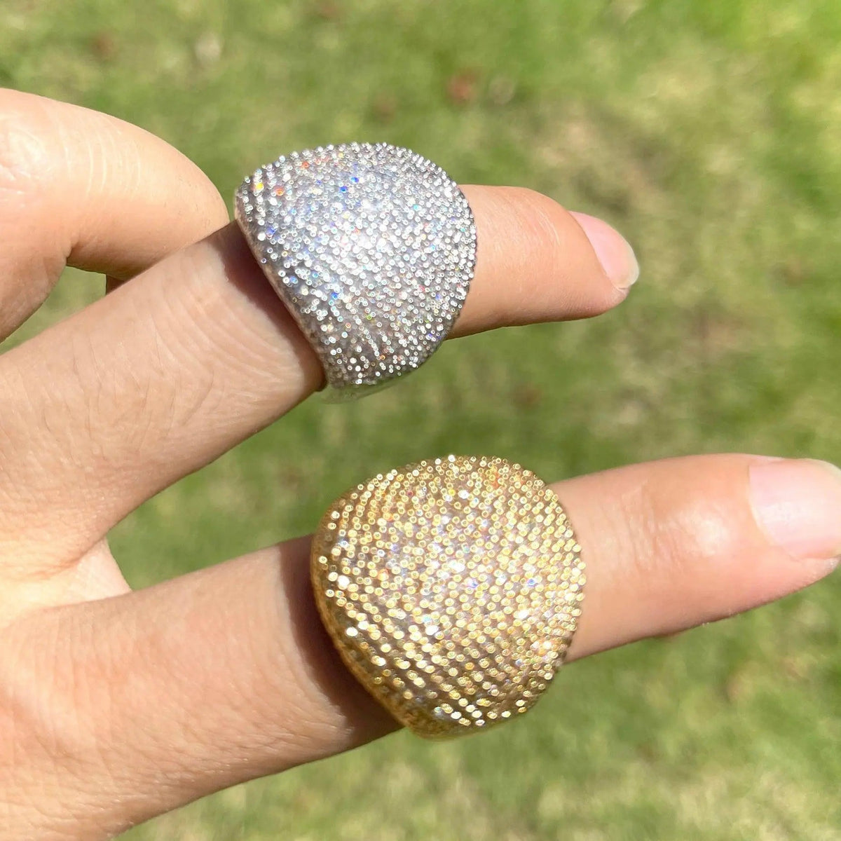 Bold Round Iced Out Ring