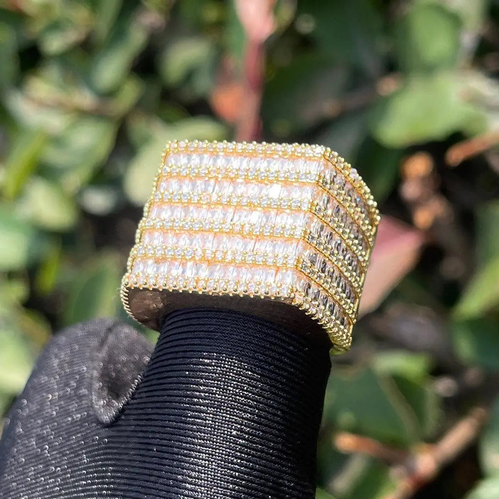 Diamond Rows Iced Out Ring